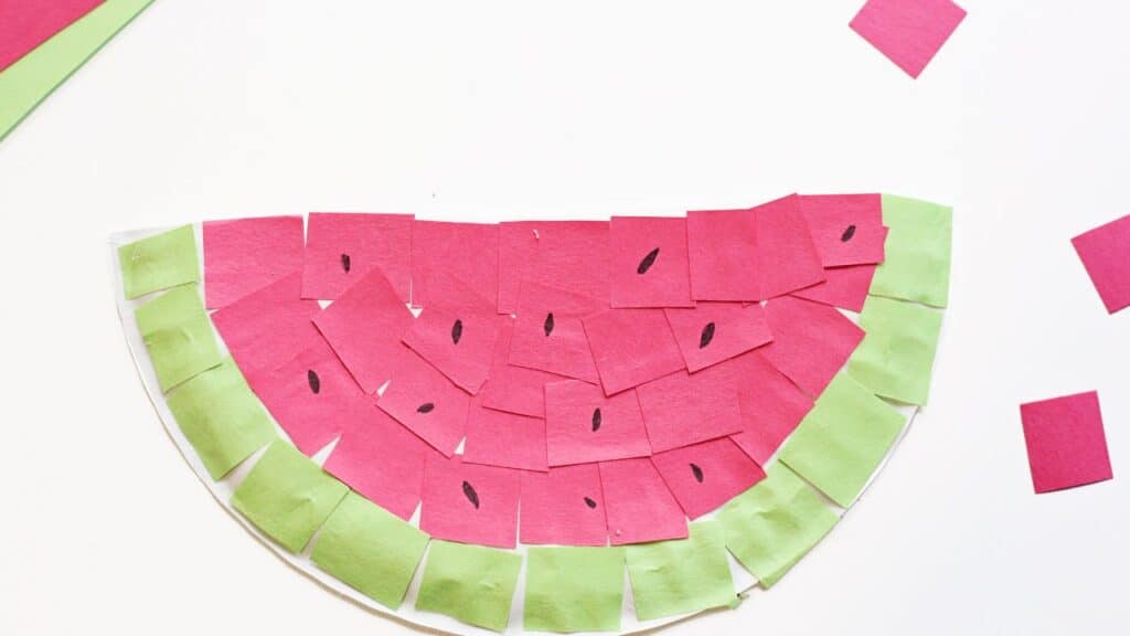 watermelon paper plate craft final.