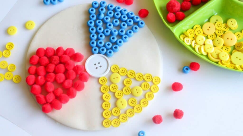 Beach Ball Sensory Playdough Craft.