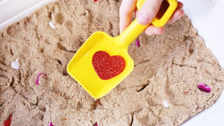 Digging for Hearts Sensory Bin