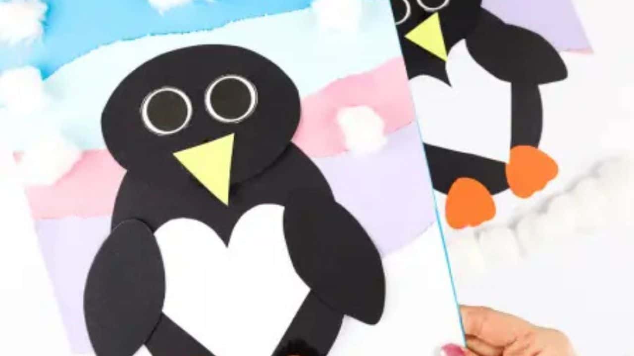 Interactive Paper Penguin Craft.