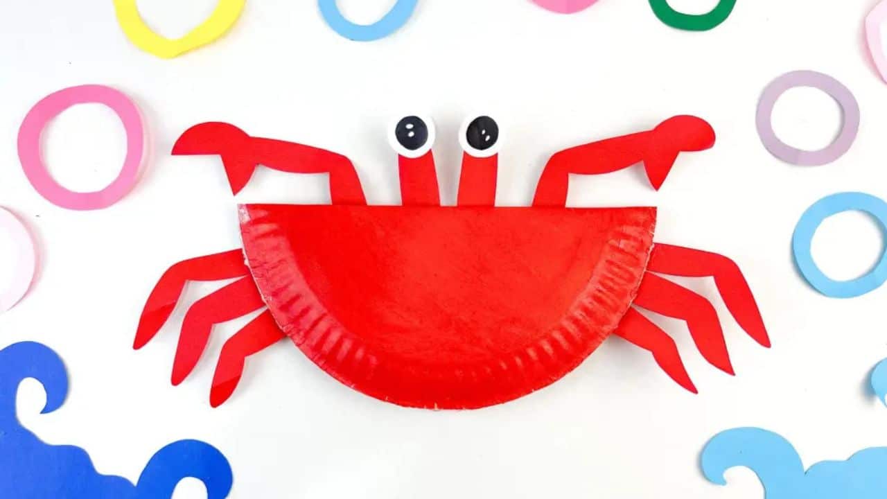 Paper Plate Crab Shaker.