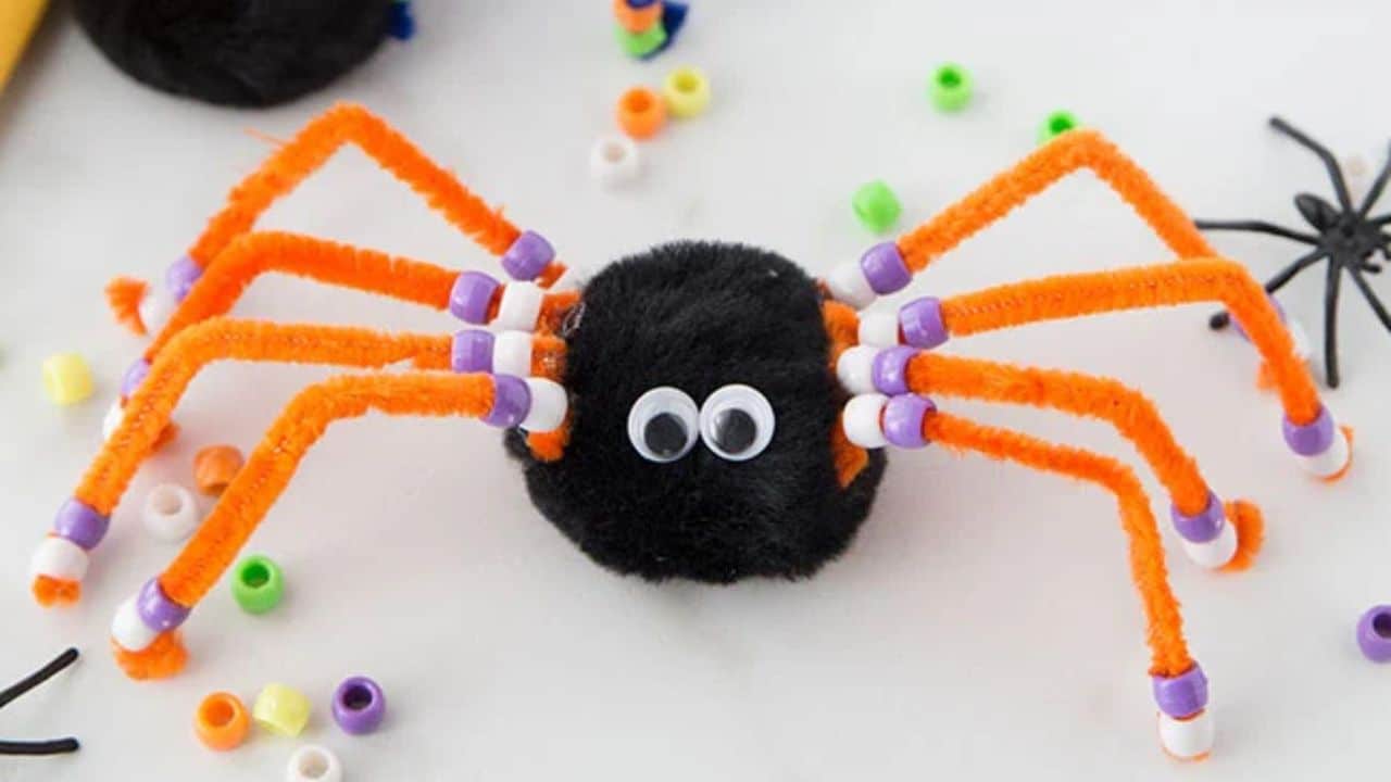 Pom Pom Spider Craft.