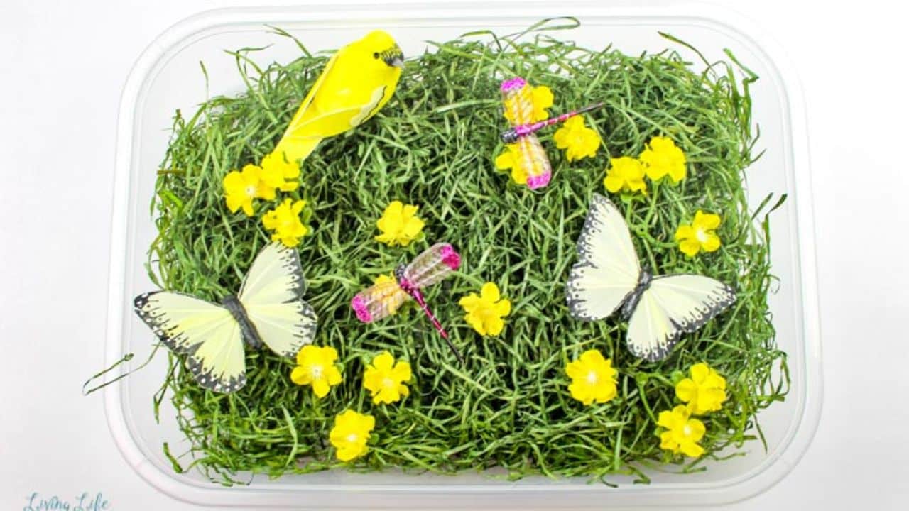 Spring Sensory Bin.
