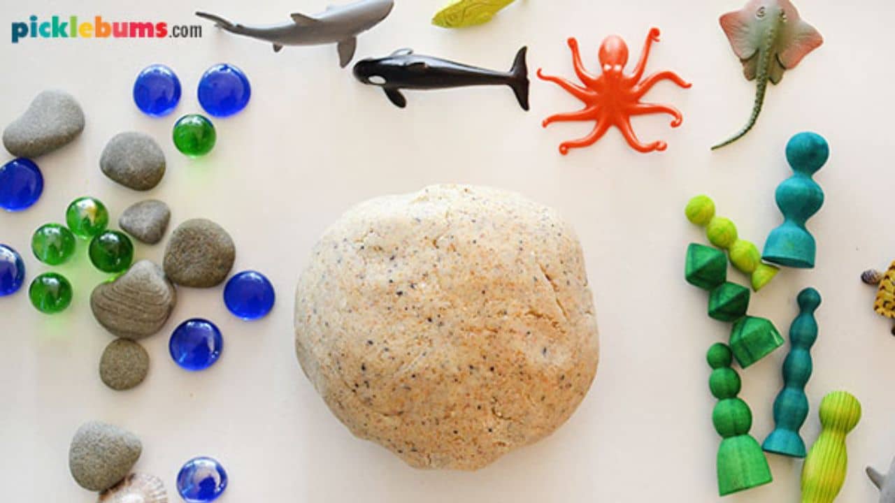no cook sand playdough recipe.