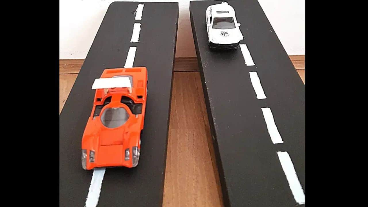 toy car ramp experiment.