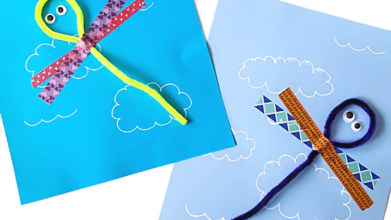 Pipe Cleaner Dragonfly Craft by Our Kid Things.